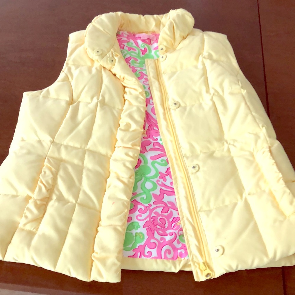 Lilly Pulitzer puffy vest, adorable lining